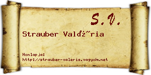 Strauber Valéria névjegykártya