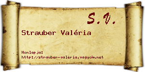 Strauber Valéria névjegykártya